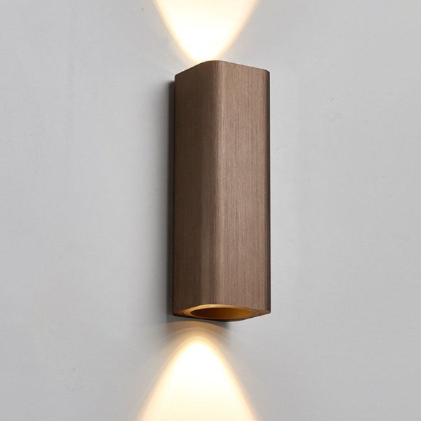 Nordic Minimalist Brushed Aluminum Rectangular Column LED Wall Sconce Lamp - Image 22