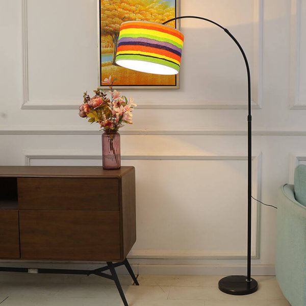 Nordic Creative Fabric Column Shade Fishing Rod 1-Light Standing Floor Lamp - Image 5
