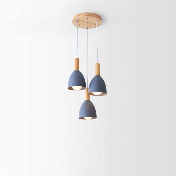 Nordic Minimalist Macaron Solid Color 1/3-Light Chandelier - Image 2