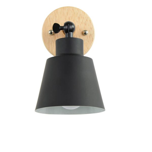 Nordic Minimalist Macaron Solid Color Rotatable Wood 1-Light Wall Sconce Lamp - Image 15