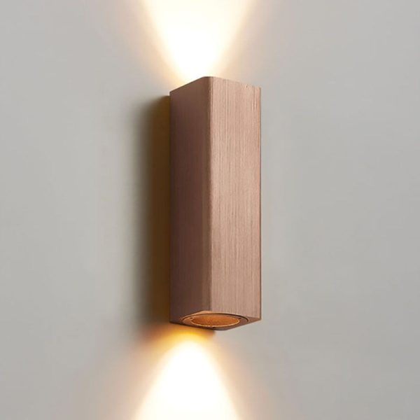Nordic Minimalist Brushed Aluminum Rectangular Column LED Wall Sconce Lamp - Image 23