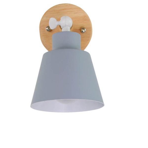 Nordic Minimalist Macaron Solid Color Rotatable Wood 1-Light Wall Sconce Lamp - Image 16