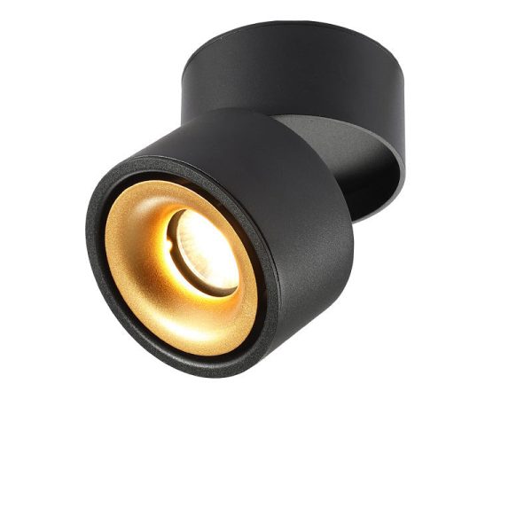 Modern Minimalist Cylinder Adjustable Angle Aluminum LED Flush Mount Ceiling Light For Living Room - Image 18