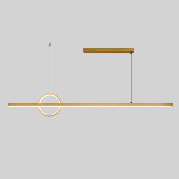 Modern Minimalist Line Circle Design Island Light LED Chandelier - Image 16