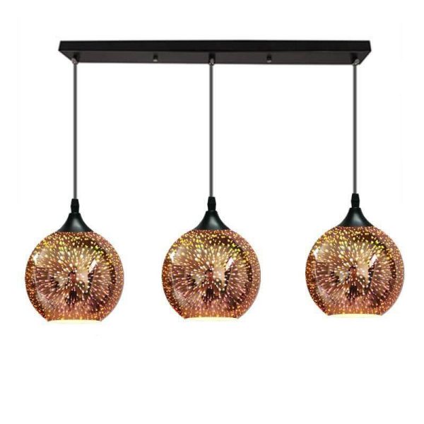 Modern Creative 3D Colorful Fireworks Glass Dome 2/3 Light Island Light Chandelier - Image 19