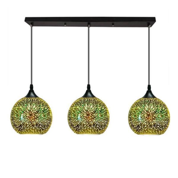Modern Creative 3D Colorful Fireworks Glass Dome 2/3 Light Island Light Chandelier - Image 20