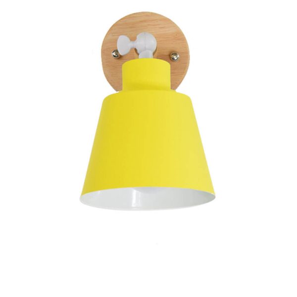 Nordic Minimalist Macaron Solid Color Rotatable Wood 1-Light Wall Sconce Lamp - Image 19