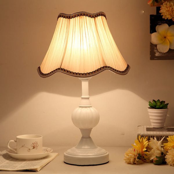 Nordic Vintage Floral Glass Fabric 1-Light Table Lamp - Image 39