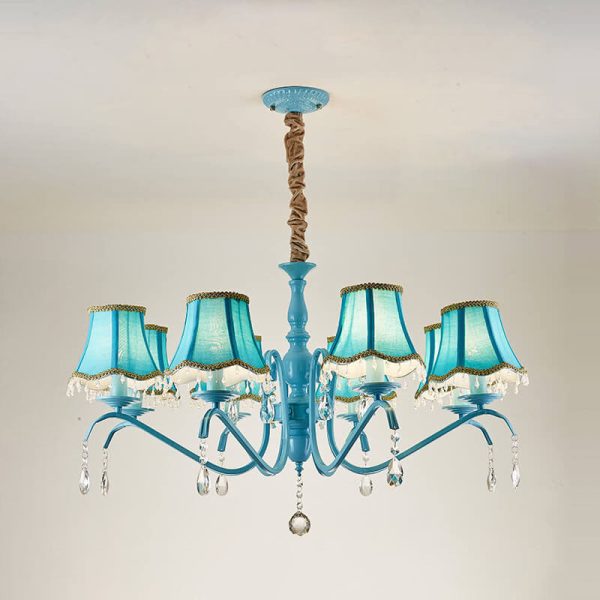 Modern Creative Cone Iron Crystal Fabric 5/6/8 Light Chandelier - Image 24