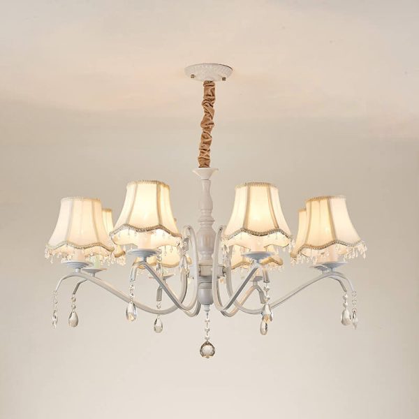 Modern Creative Cone Iron Crystal Fabric 5/6/8 Light Chandelier - Image 28