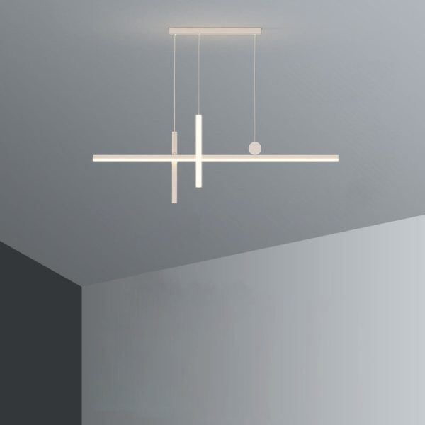 Modern Minimalist Strip Cone Circle Iron Acrylic LED Chandeliers Island Light For Dining Room - Image 26