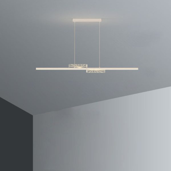 Modern Minimalist Strip Cone Circle Iron Acrylic LED Chandeliers Island Light For Dining Room - Image 28