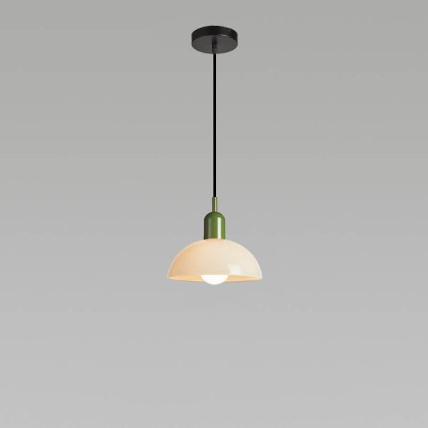 Modern Minimalist Glass Hemisphere 1-Light Pendant Light - Image 27
