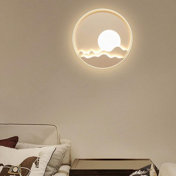Modern LED Moon Patterned Wall Sconce - Image 2