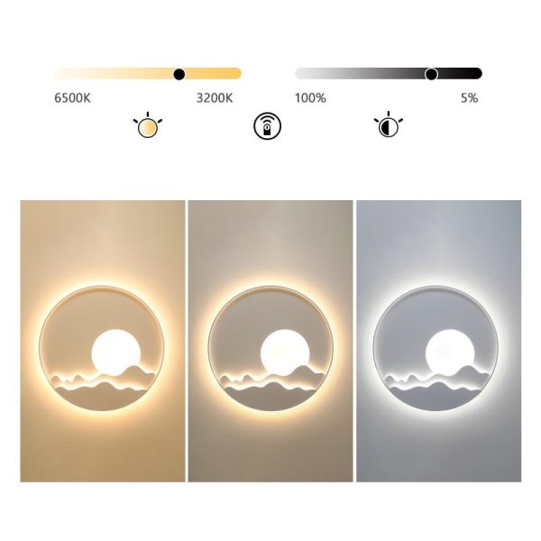 Modern LED Moon Patterned Wall Sconce - Image 7