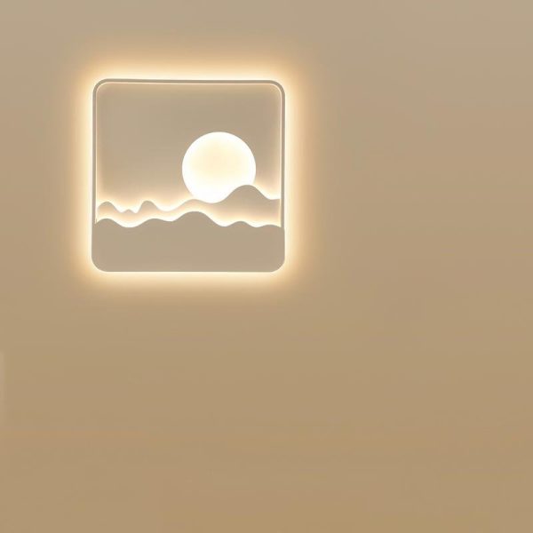 Modern LED Moon Patterned Wall Sconce - Image 4