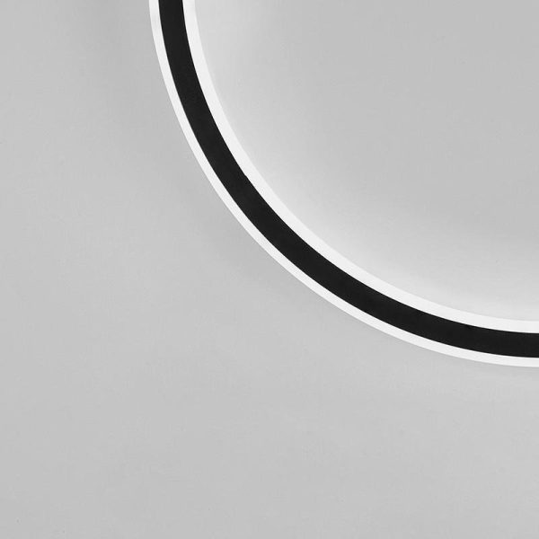 Round Black Framed Industrial Flush Mount Kitchen Lighting Dining Room Lighting Bedroom Ceiling Lights - Image 6