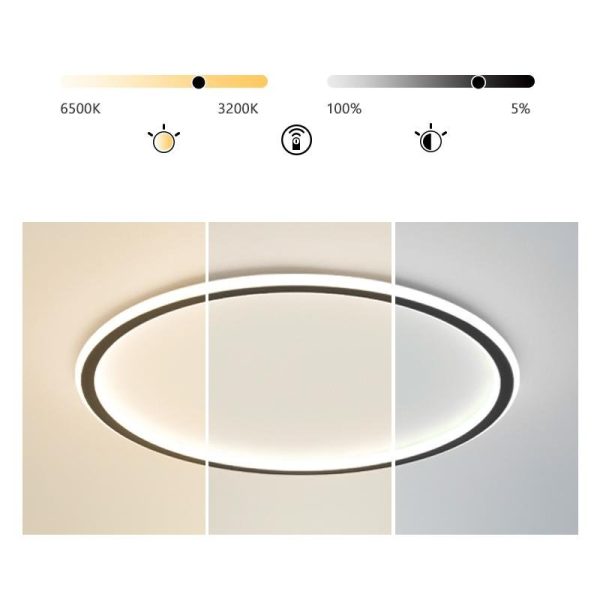 Round Black Framed Industrial Flush Mount Kitchen Lighting Dining Room Lighting Bedroom Ceiling Lights - Image 5