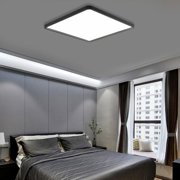Modern Flat Industrial Black Flush Mount Ceiling Lights for Kitchen Dining Room Lighting - Image 15