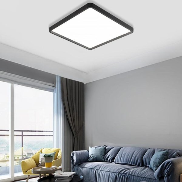 Modern Flat Industrial Black Flush Mount Ceiling Lights for Kitchen Dining Room Lighting - Image 14