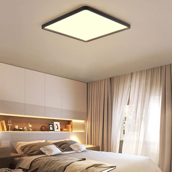 Modern Flat Industrial Black Flush Mount Ceiling Lights for Kitchen Dining Room Lighting - Image 13