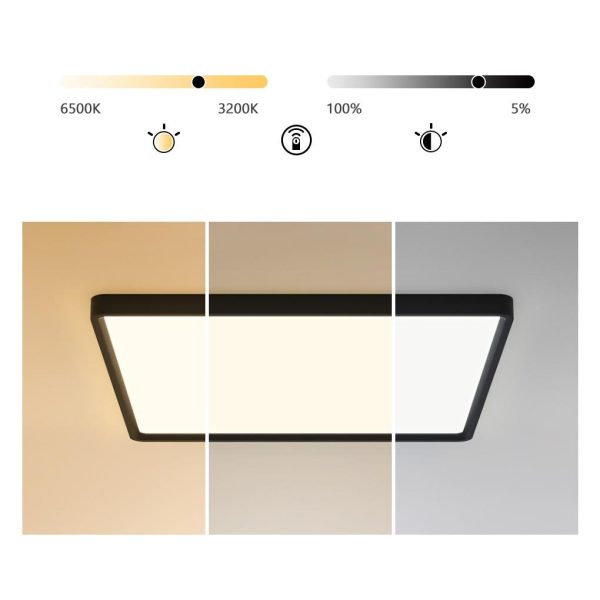 Modern Flat Industrial Black Flush Mount Ceiling Lights for Kitchen Dining Room Lighting - Image 7