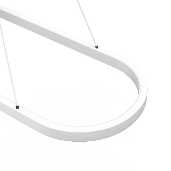 Modern Oval Hanging Chandelier with Remote Control - Image 7