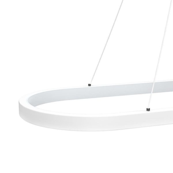 Modern Oval Hanging Chandelier with Remote Control - Image 8
