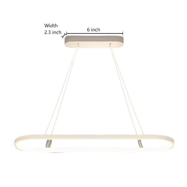 Modern Oval Hanging Chandelier with Remote Control - Image 6