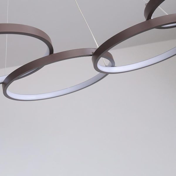 3 Rings Chandelier Dimmable Kitchen Dining Room Lighting Ceiling Lights with Remote Control - Image 7