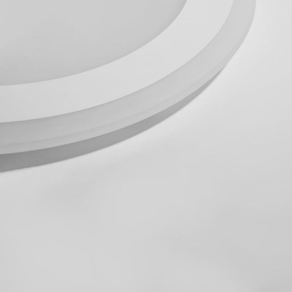 Modern Round Industrial Flush Mount White Ceiling Light for Bedroom - Image 7