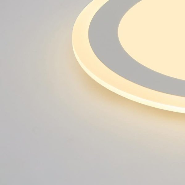 Modern Round Industrial Flush Mount White Ceiling Light for Bedroom - Image 5