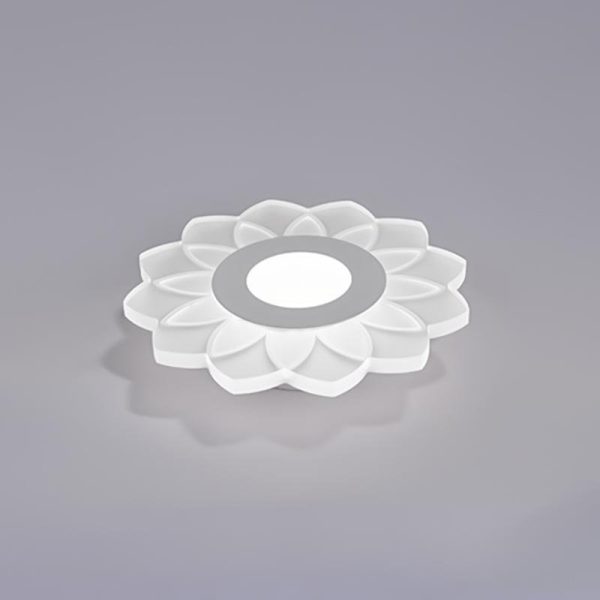 Modern Flush Mount Light Concentric Circle Flower Shaped Light - Image 4