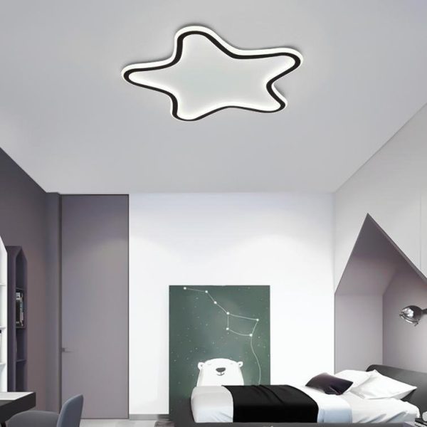 Modern Starfish Shaped Black Flush Mount Ceiling Lights Dimmable LED Ceiling Lights - Image 2
