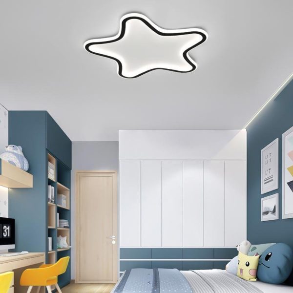 Modern Starfish Shaped Black Flush Mount Ceiling Lights Dimmable LED Ceiling Lights - Image 4