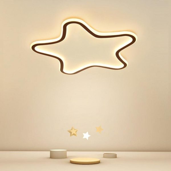 Modern Starfish Shaped Black Flush Mount Ceiling Lights Dimmable LED Ceiling Lights - Image 3
