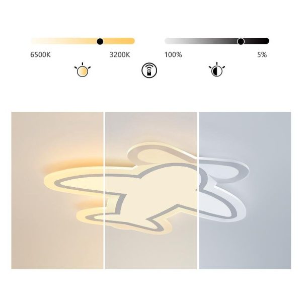 LED Aircraft Shaped Modern Flush Mount Light White Iron Ceiling Lights - Image 9
