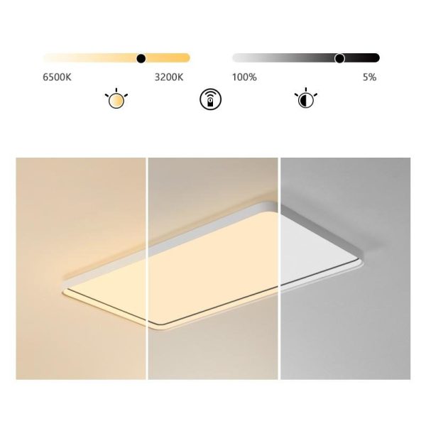 35'' Rectangular LED Modern Flush Mount Lighting for Living Room - Image 7