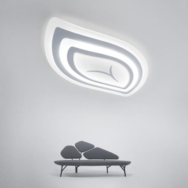 Leaf Shaped Modern Flush Mount Light with Remote Control - Image 4