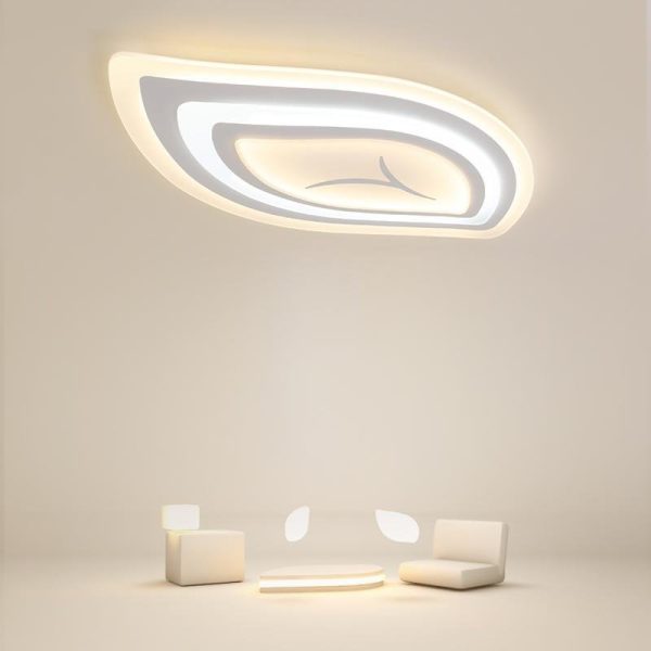 Leaf Shaped Modern Flush Mount Light with Remote Control - Image 3