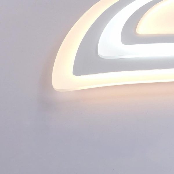 Leaf Shaped Modern Flush Mount Light with Remote Control - Image 6