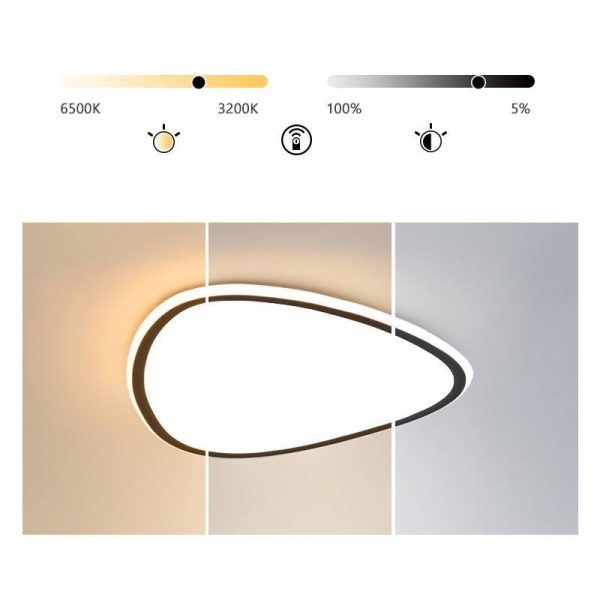 Nordic Geometric Reuleaux Triangle Modern Flush Mount Light with Remote Control - Image 7