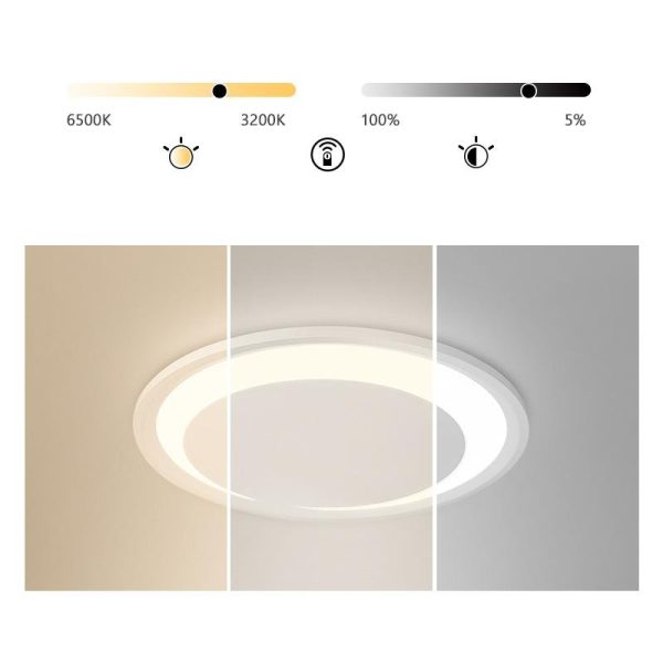 12'' 16'' Round White Modern Flush Mount Light LED Ceiling Lights - Image 12