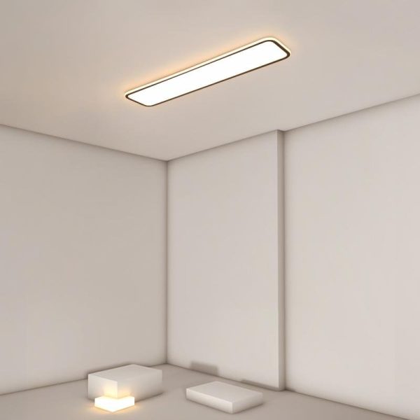 20'' 30'' Simple Modern Flush Mount Light Rectangular Black Light - Image 6