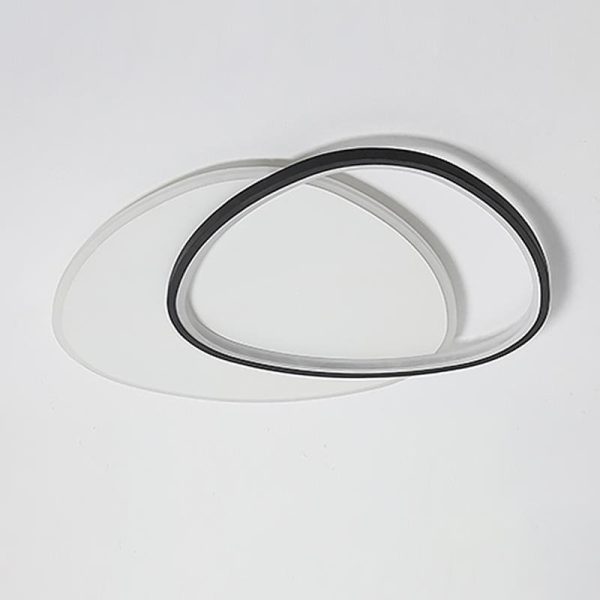 White Black Flush Mount Lights Unique Circle Iron Acrylic Lights - Image 6
