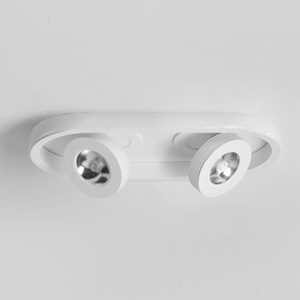 Rectangular Strip Flush Mount Kitchen Lighting Ceiling Light with Adjustable 2 Spotlight - Image 8