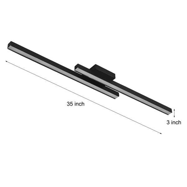 35'' Modern LED Rectangular Shaped Flush Mount Kitchen Lighting Ceiling Light - Image 9