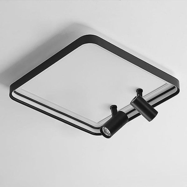 16'' Square Dimmable Flush Mount LED Lights with 2 Adjustable Spotlights Track Lights - Image 9