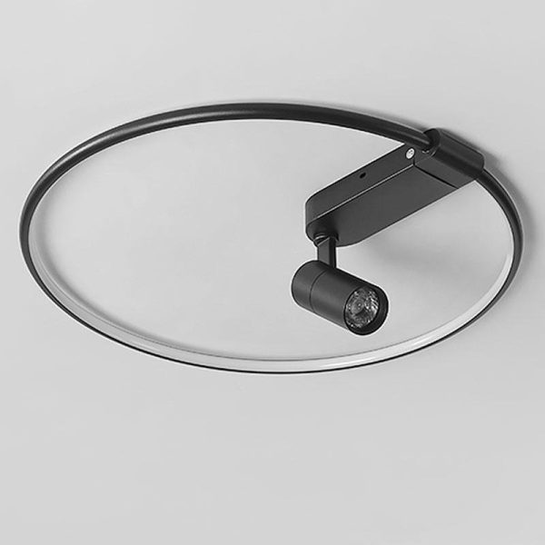 16'' Round Dimmable Adjustable Flush Mount Light with Spotlights Track Lights - Image 9