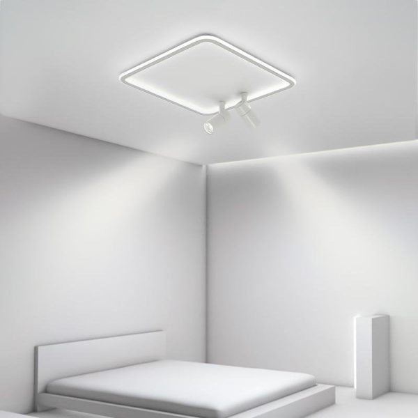 Black Square Industrial Flush Mount Spotlight - Image 4